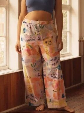 Anthropologie LYRE BIRD NEW Cotton Lounge Pants medium